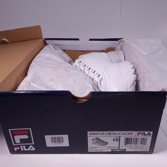 FILA Disruptor 2 II Metallic Accent Sneakers White - Picture 8 of 8